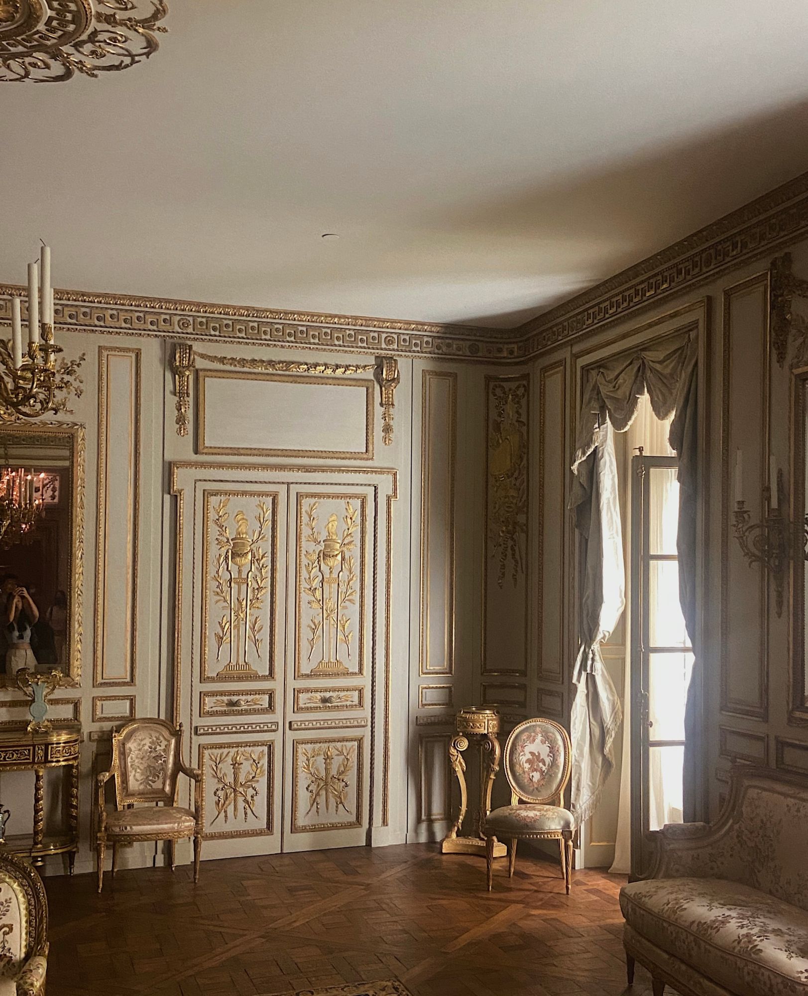 Gilded interior detail from a European chateau